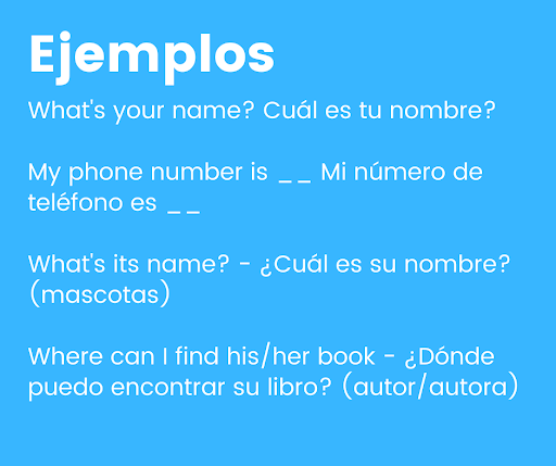 ejemplos de adjetivos posesivos en inglés