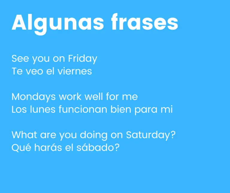 Los D as De La Semana En Ingl s Days Of The Week Pronunciaci n
