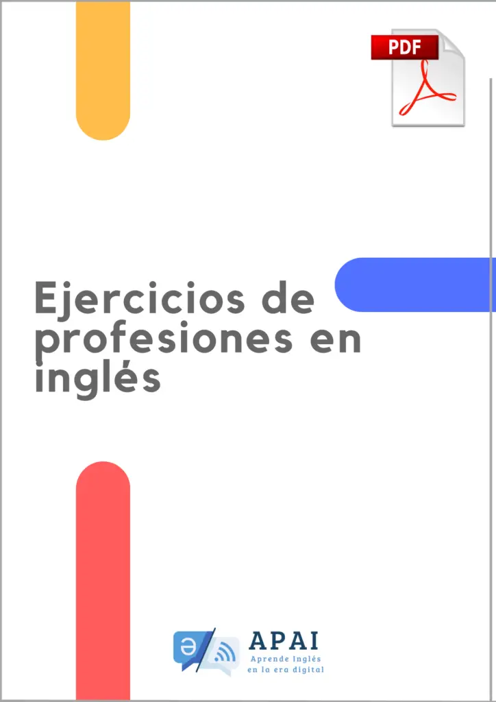 Ejercicios de profesiones en ingles para imprimir pdf con soluciones